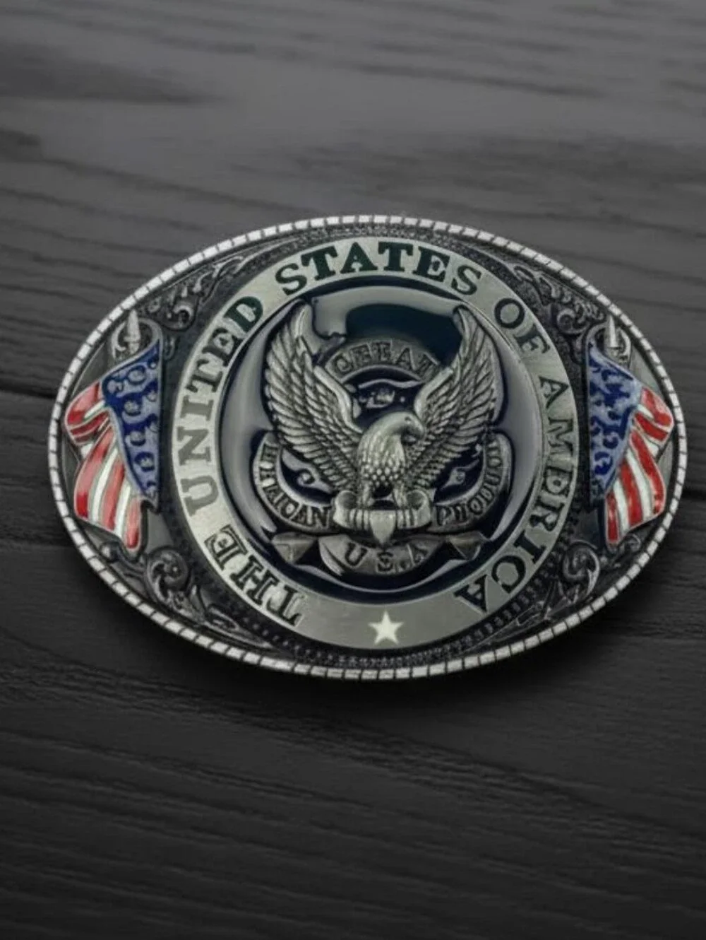 New United States of America eagle Oval belt buckle